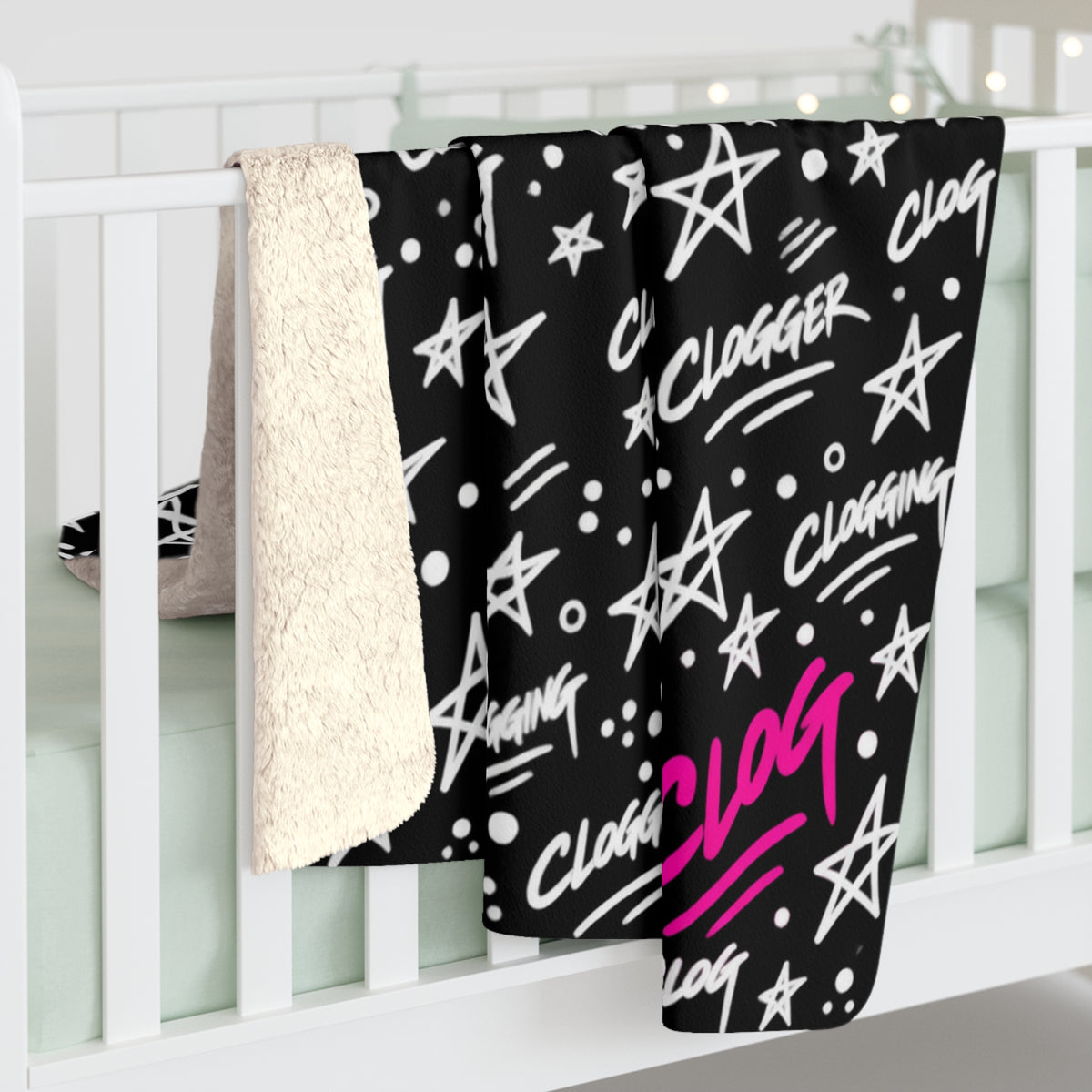 Clog. Clogger. Clogging. Sherpa Fleece Blanket