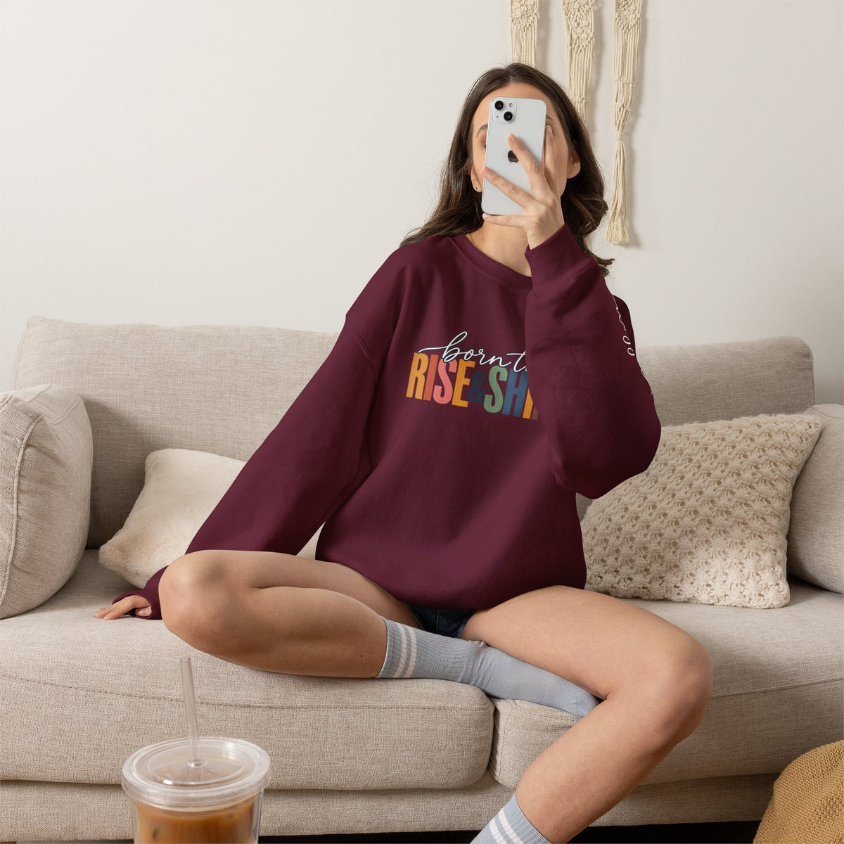 Born to Rise & Shine Crewneck Sweatshirt