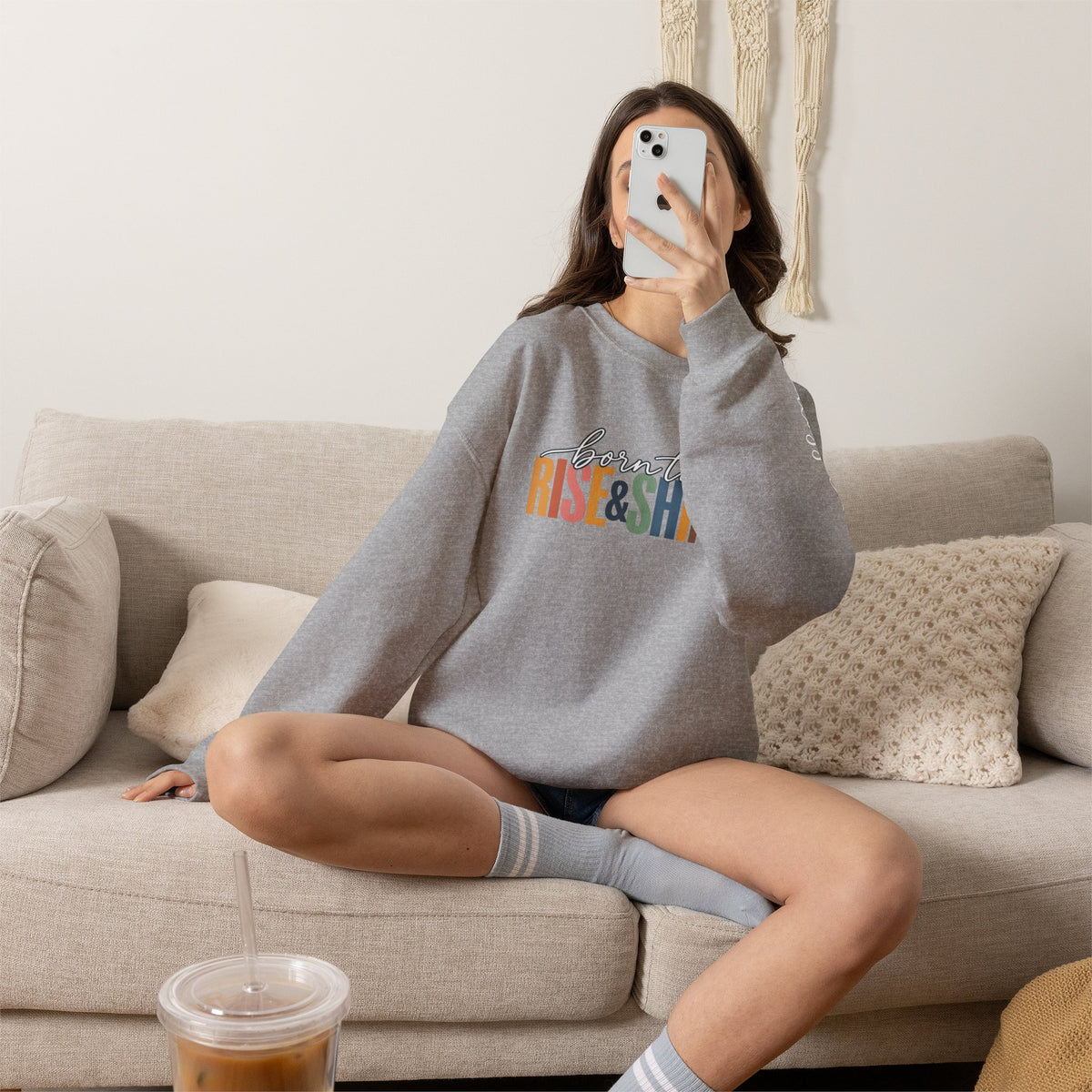 Born to Rise & Shine Crewneck Sweatshirt