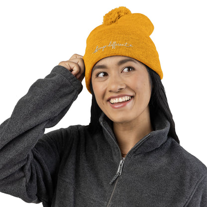 Stomp Different Embroidered Pom-Pom Beanie