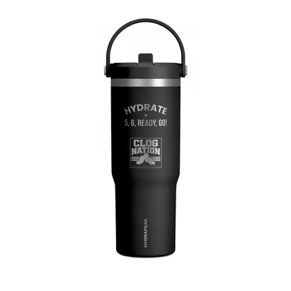 Hydrate + 5, 6, READY, GO! | 32oz Insulated Bottle with Built-In Straw