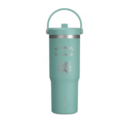 Hydrate + 5, 6, READY, GO! | 32oz Insulated Bottle with Built-In Straw