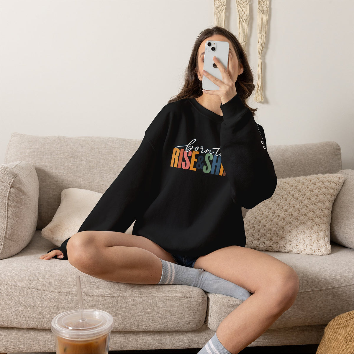 Born to Rise & Shine Crewneck Sweatshirt