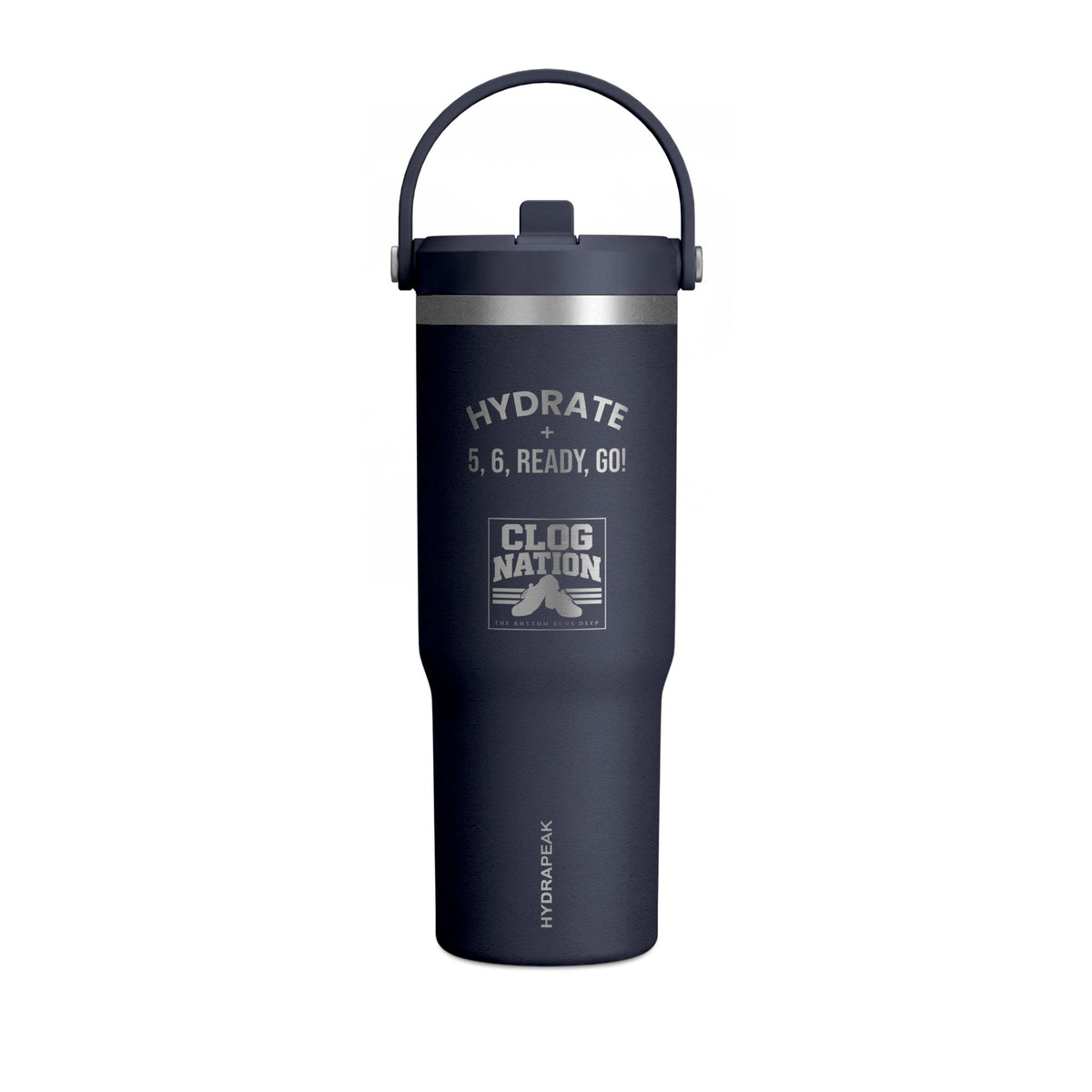 Hydrate + 5, 6, READY, GO! | 32oz Insulated Bottle with Built-In Straw
