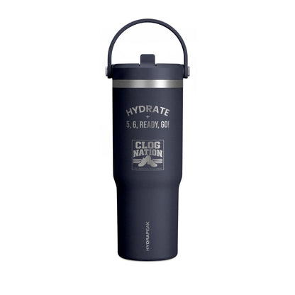 Hydrate + 5, 6, READY, GO! | 32oz Insulated Bottle with Built-In Straw