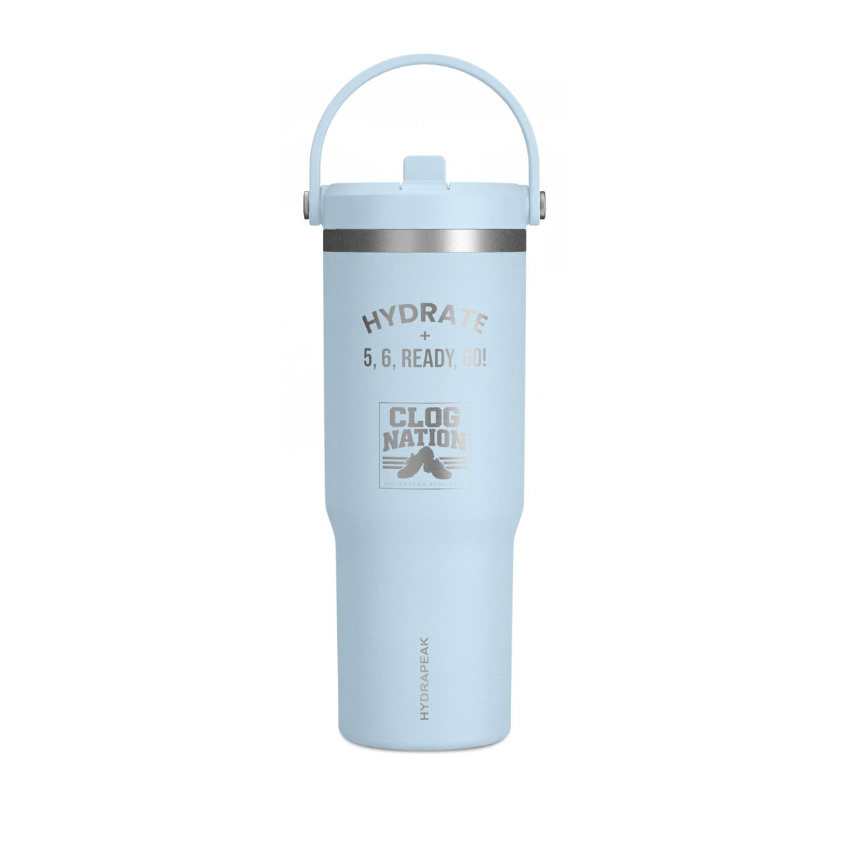 Hydrate + 5, 6, READY, GO! | 32oz Insulated Bottle with Built-In Straw