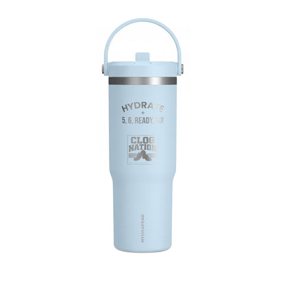 Hydrate + 5, 6, READY, GO! | 32oz Insulated Bottle with Built-In Straw
