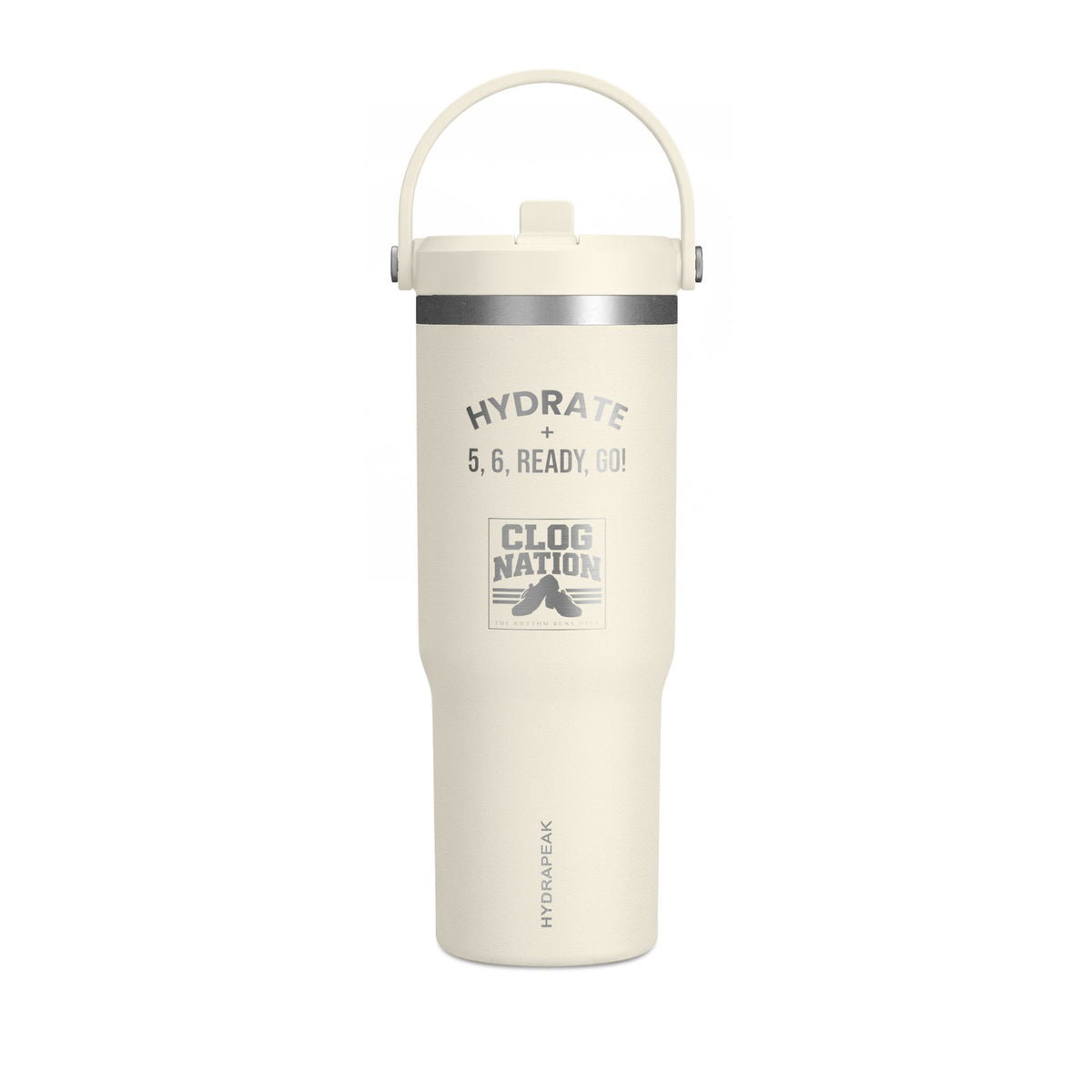 Hydrate + 5, 6, READY, GO! | 32oz Insulated Bottle with Built-In Straw