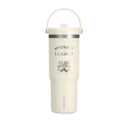 Hydrate + 5, 6, READY, GO! | 32oz Insulated Bottle with Built-In Straw
