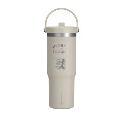 Hydrate + 5, 6, READY, GO! | 32oz Insulated Bottle with Built-In Straw