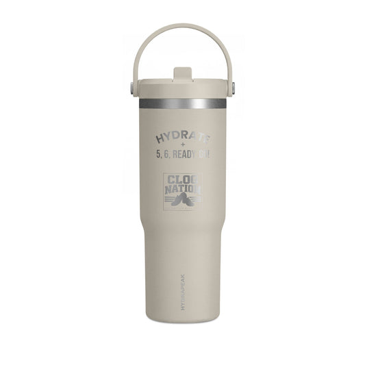 Hydrate + 5, 6, READY, GO! | 32oz Insulated Bottle with Built-In Straw