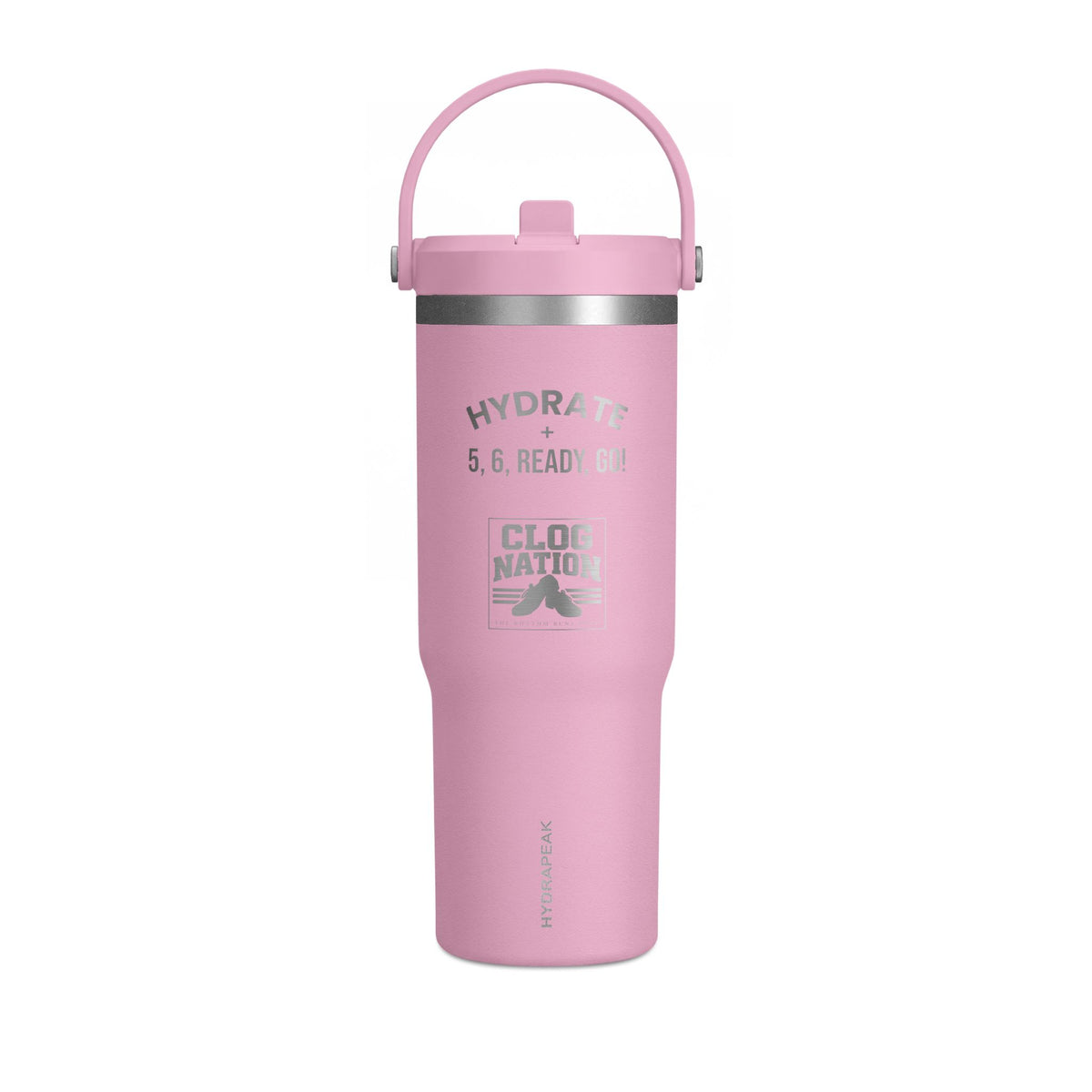 Hydrate + 5, 6, READY, GO! | 32oz Insulated Bottle with Built-In Straw