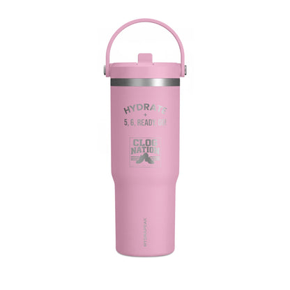 Hydrate + 5, 6, READY, GO! | 32oz Insulated Bottle with Built-In Straw
