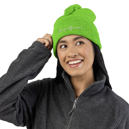 Stomp Different Embroidered Pom-Pom Beanie